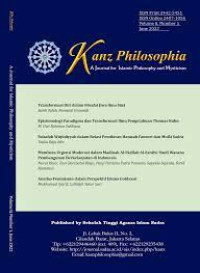 Kanz Philosophia: a jurnal for islamic philosophy and mysticism ISSN Print 2088-8511 Vol 4, Number 1 June 2014